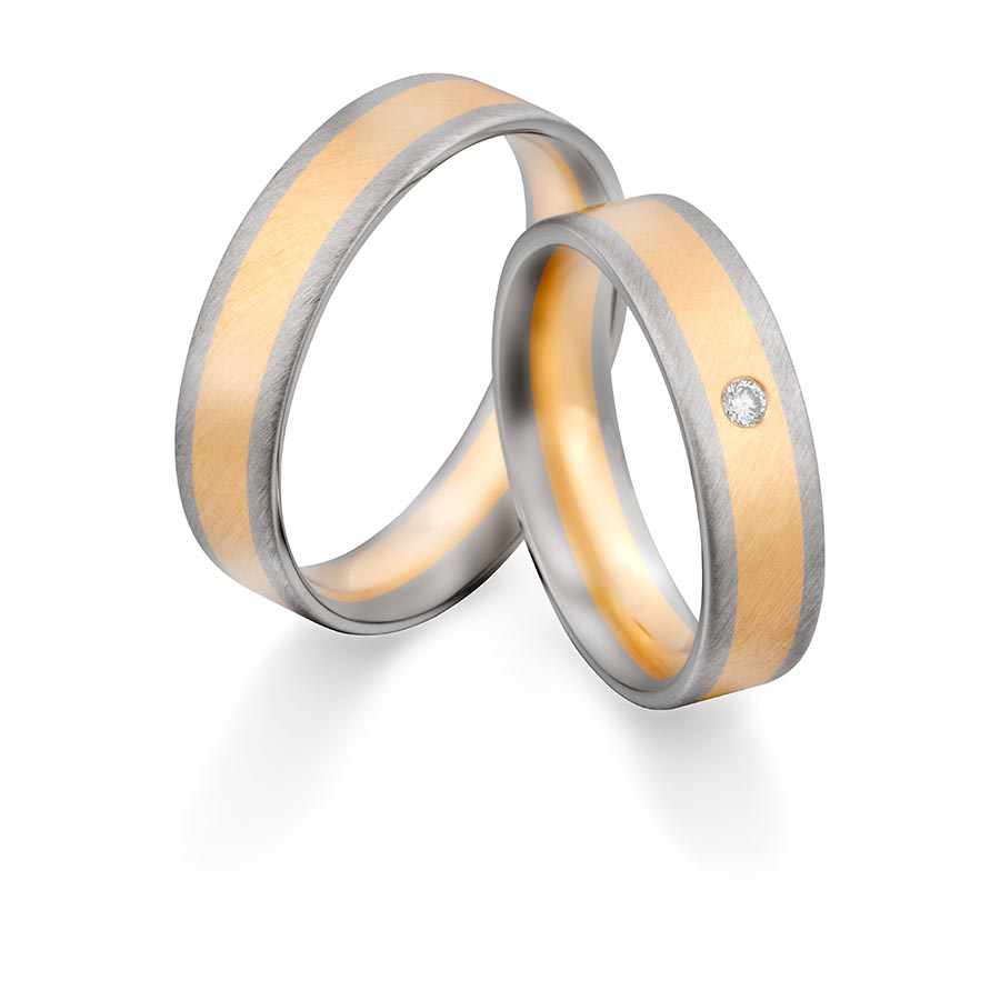 Trauringe / Eheringe 925 Silber, 333 Gelbgold  514738-55