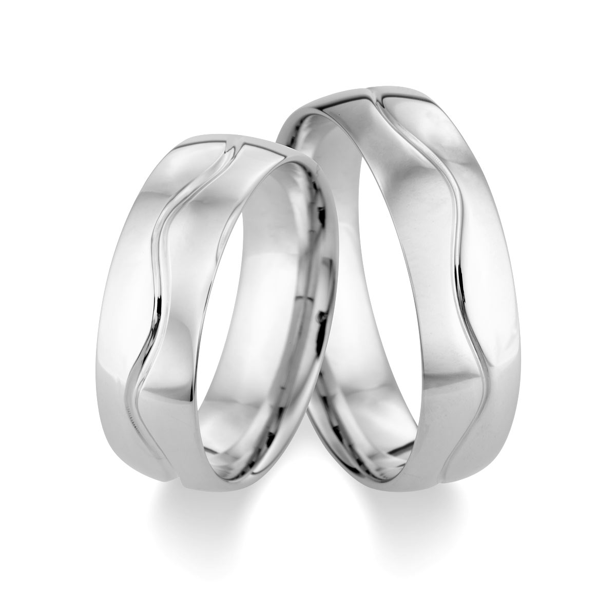 Trauringe / Eheringe 375 Weißgold 517488-65