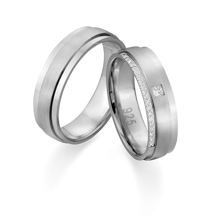 Freundschaftsringe 925 Silber rhodiniert 520050-59