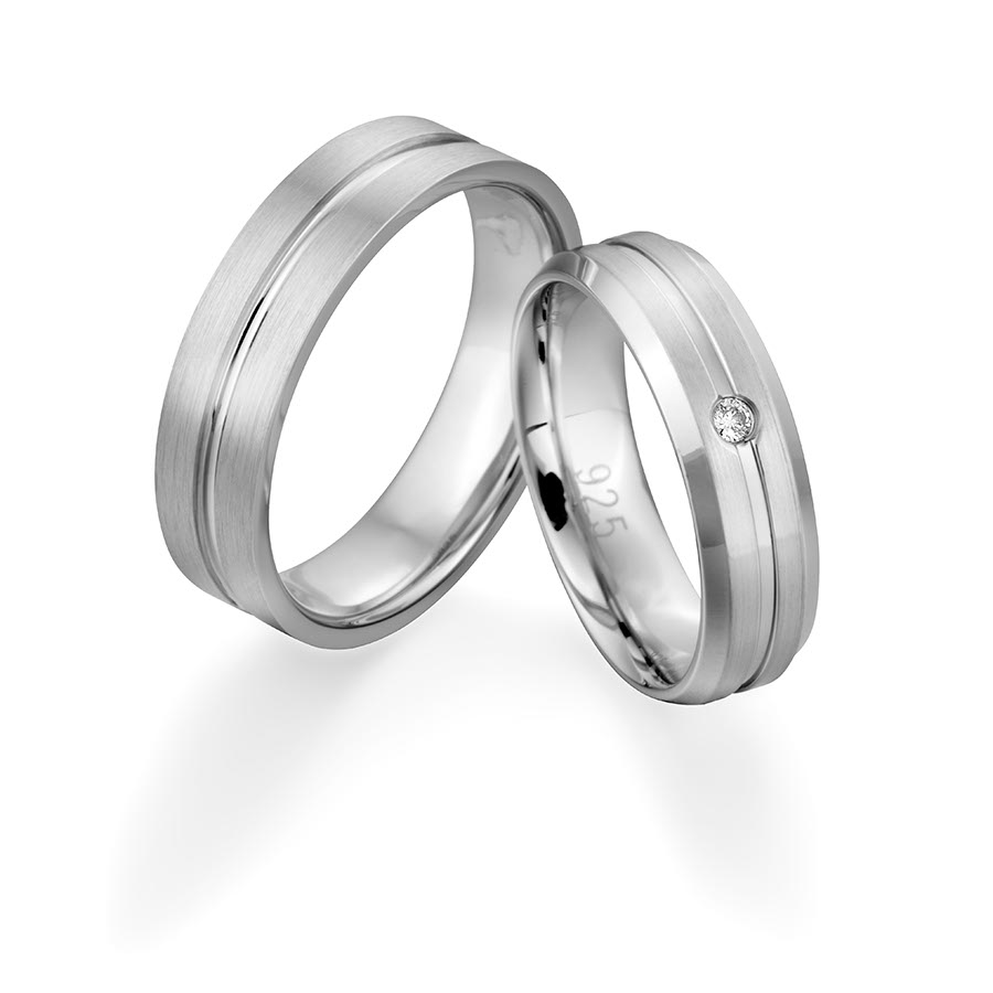 Freundschaftsringe 925 Silber rhodiniert 520051-58